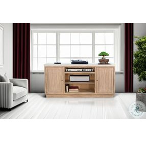 Maple Haze Light Gray 78" Media Console with Fireplace