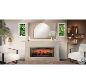 Sagewyn Wheat Pavestone 72" Media Console with Log Fireplace Insert
