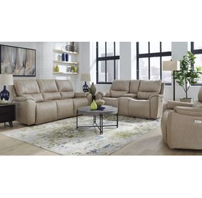Westchester Platinum 81" Power Reclining Loveseat with Storage and USB Charging