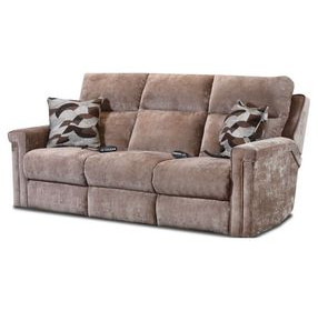 Madison Telluride Stone 88" Zero Gravity Triple Power Reclining Sofa with USB Charging