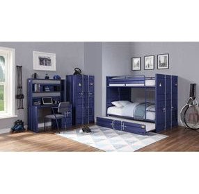 Cargo Blue Twin Over Twin Bunk Bed