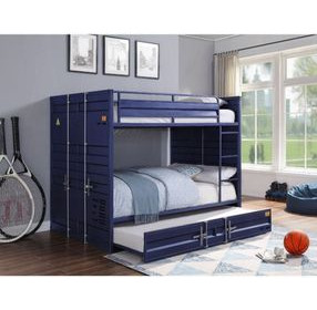 Cargo Blue Full Over Full Bunk Bed