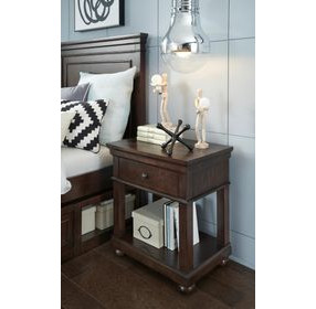 Canterbury 2.0 Warm Cherry 1 Drawer Nightstand with Motion Light