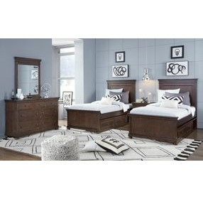Canterbury 2.0 Warm Cherry Full Panel Bed
