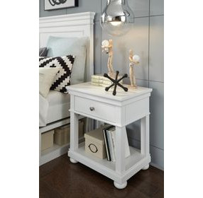 Canterbury 2.0 Natural White 1 Drawer Nightstand with Motion Light