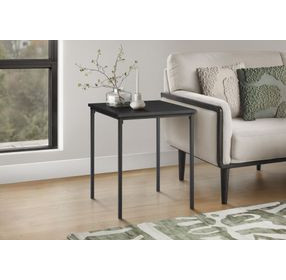 3827 Black Square Accent Table