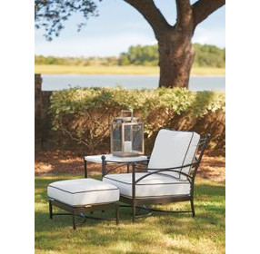 Pavlova White Performance Fabric Rectangular Outdoor Ottoman