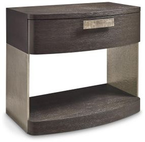 Geneve Robor and Ferrum 1 Drawer Open Nightstand with USB Charging