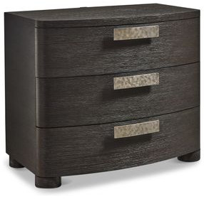 Geneve Robor and Ferrum 3 Drawer Large Nightstand with USB Charging