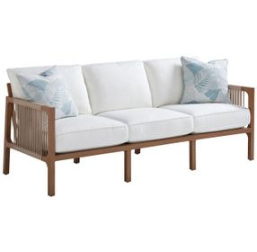 St Tropez White and Blue Upholstered Outdoor Conversation Set