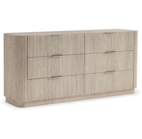 Lucerne Alba and Graphite 6 Drawer Dresser