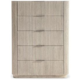 Lucerne Alba and Graphite 5 Drawer Tall Chest