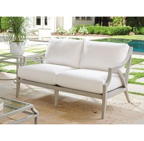 Silver Sands Beige 60" Outdoor Loveseat