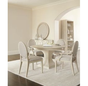 East Hampton Muted Gray Oval Back Side Chair Set of 2