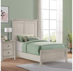 San Mateo Youth Rustic White Panel Bedroom Set