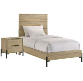 Newhall Vintage Oak Melamine Panel Bedroom Set