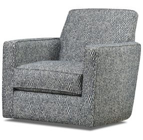 Universal Denim Blue Upholstered Swivel Glider Chair