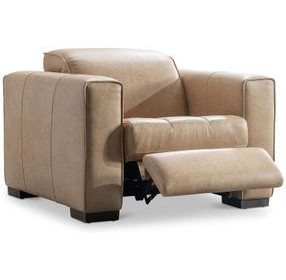 Nest Cream Leather Power Motion Chair