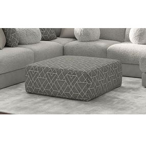 Canyon Platinum Upholstered Square Cocktail Ottoman