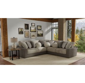 Canyon Umber 3 Piece Modular Sectional with Pillows