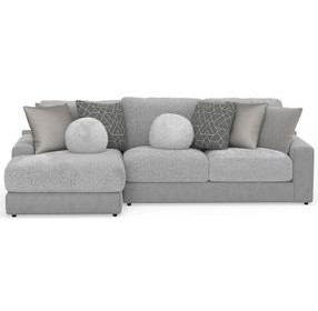 Canyon Platinum Modular LAF Chaise Sectional with Pillows