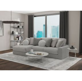 Canyon Platinum 2 Piece Modular LAF Chaise Sectional with Pillows