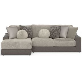Canyon Umber Modular LAF Chaise Sectional with Pillows
