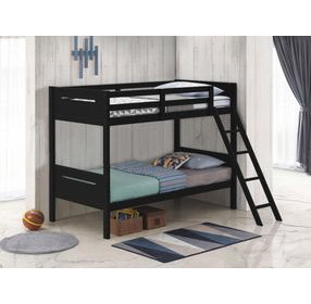 Littleton Black Twin Over Twin Bunk Bed