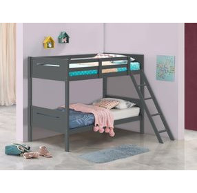 Littleton Grey Twin Over Twin Bunk Bed