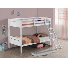 Littleton White Twin Over Twin Bunk Bed