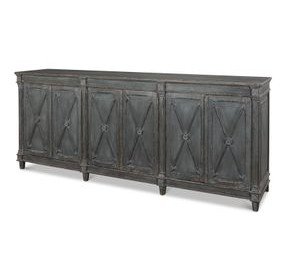Marksman Concrete Gray 6 Door Sideboard