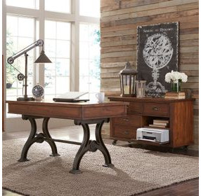 Arlington House Cobblestone Brown 2 Piece Desk Set