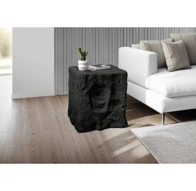 4112 Black Square Accent Table