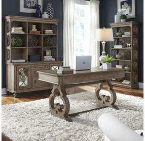 Timeless Grace Heathered Taupe 56" Credenza with Hutch