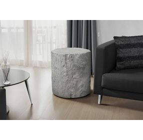 4120 Gray Round Accent Table