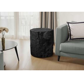 4122 Black Round Accent Table