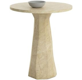 Kline Natural 34" Round Concrete Top Outdoor Bar Table