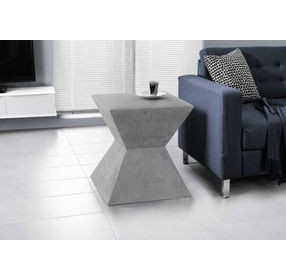 4125 Gray Square Accent Table