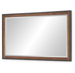Fenmore Mocha and Distressed Cherry Rectangular Dresser Mirror