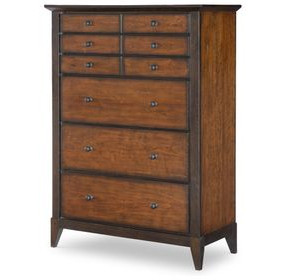 Fenmore Mocha and Distressed Cherry 6 Drawer Chest