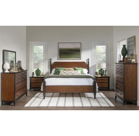 Fenmore Mocha and Distressed Cherry 9 Drawer Dresser