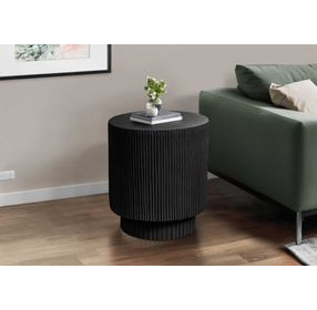 4150 Black Round Accent Table