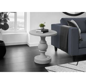 4160 Gray Round Accent Table