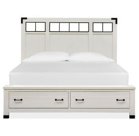 Harper Springs Silo White California King Storage Panel Bed