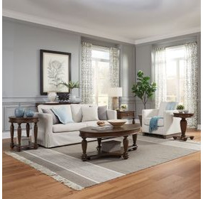 Alderwick Satin Sienna Rectangular End Table