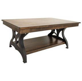 District Copper and Black Rectangular Coffee Table