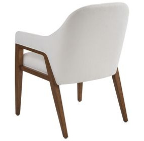 Seacove La Costa White Upholstered Dining Arm Chair
