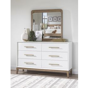 Melrose Desert Oak Rectangular Dresser Mirror