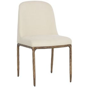 Leandro Zenith Alabaster Performance Fabric Dining Chair Set of 2