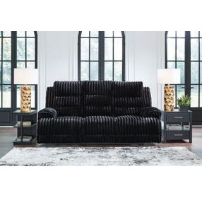 Higgesbee Onyx 91" Power Reclining Sofa with Drop Down Table and USB Charging